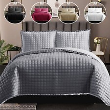 3 Piece Quilted Bedspread Bed