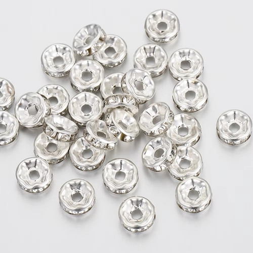 100pcs silver crystal - 100pcs,