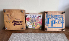3 x Vintage Wooden Flower