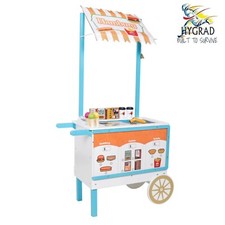 Kids Wooden Food Cart Shop Toy