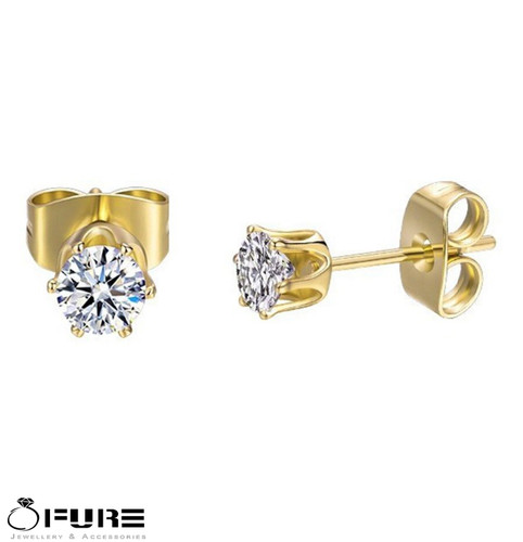 Small gold diamond cut - small,
