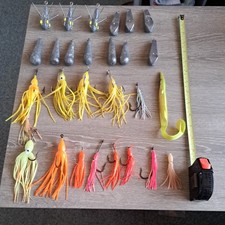 Sea Fishing weights and lures, octopus squid and eels