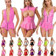 Womens Wetlook Pu Leather