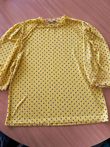 Zara yellow blue polka - polka, dot