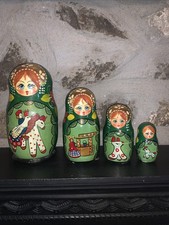 Hand painted Matryoshka Dolls With Gilding