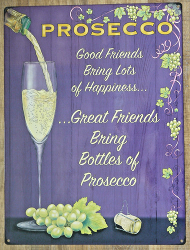 Prosecco metal wall - wall, sign