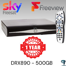 Sky + HD Box 500GB (W/ Remote Control & Cables) Slimline Plus DRX890 Freeview