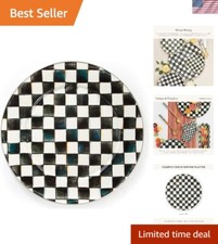 Chic Courtly Check Round