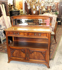 French Antique Burled Walnut