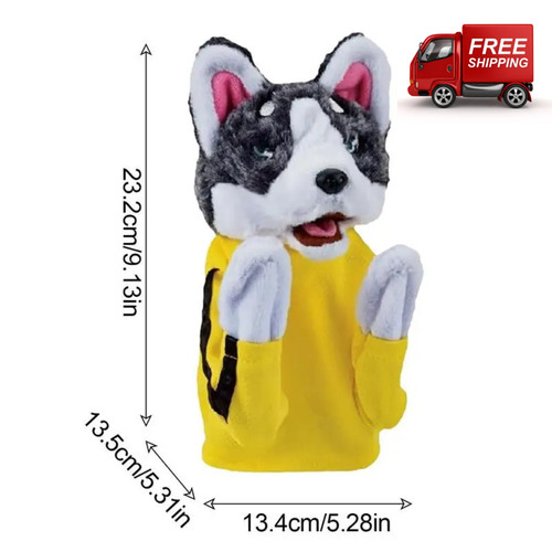 Kung husky hand puppet - fu,