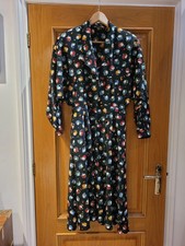 Jaeger Size 10 Multicoloured Spotty Midi Dress Size 10