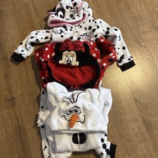 Disney Pyjamas 5-6 Years Frozen Olaf, Minnie Mouse, 101 Dalmations