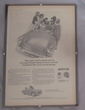 1966 Austin Healey Sprite Mk III Original framed advert