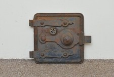 old door 26.2 cm x 25.8 cm  iron bread oven pizza  O'Brien Thomas & Co