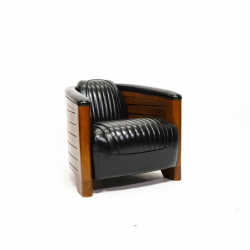 Club chair pierre black art - 'pierre',