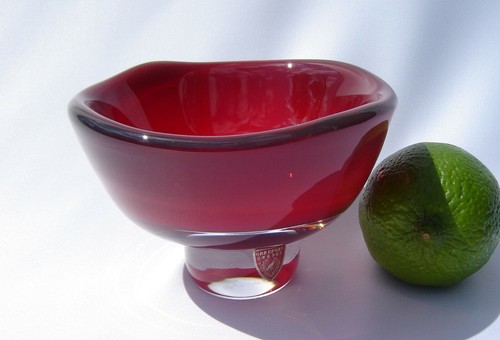 Orrefors vintage art - orrefors, red