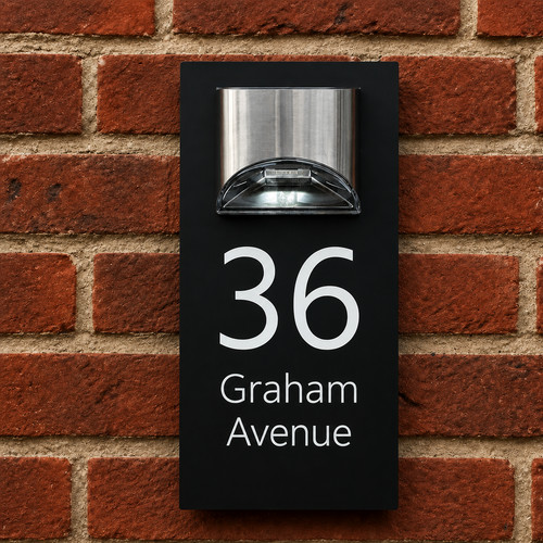 Solar led house number - solar,