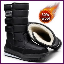 Men's Mid-calf Snow Boots Winter Plush Warm Cotton Boot Fashion Casual High Top