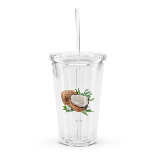 Clear plastic tumbler