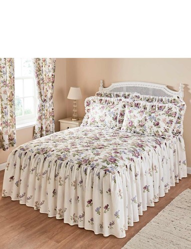Victoria floral bedspread - floral,