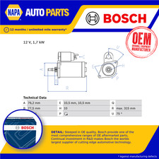 Starter Motor fits PORSCHE 911