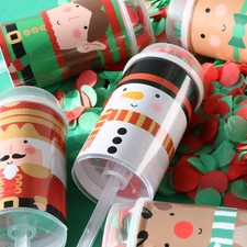 6 CHRISTMAS CONFETTI POPPERS