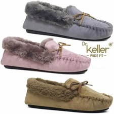 Ladies Wide Fit Slippers New