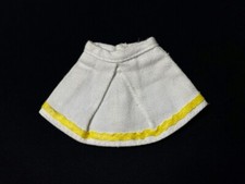 Sindy Sports Time skirt 1983 white tennis yellow ribbon trim 44135 12" doll