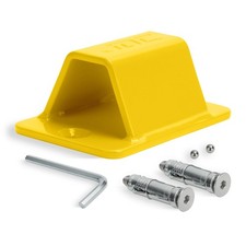 JDC Motorcycle Ground Anchor Heavy Duty Hardened Steel - SPHERE - Yellow