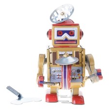 Robot Drummer Tin Toy For