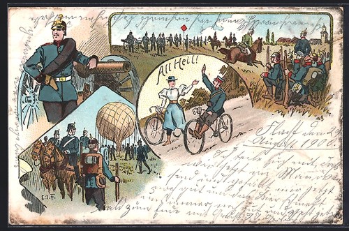 Lithograph soldiers with a - of,