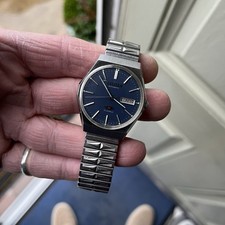 Lovely vintage 1970's Citizen Eagle 7 71-2612  21J blue dial automatic watch