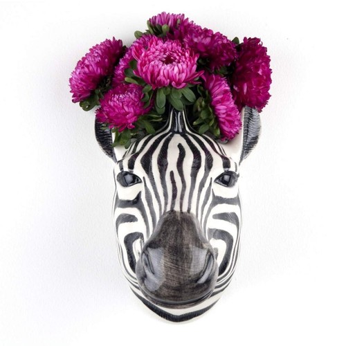 Zebra head wall vase quail - wall, by