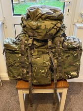 British Army Issue MTP PLCE 120L Short Back Concave Bergen With Rocket Pouches
