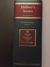 Halsbury’s Statutes, 4th Edition, Current Statutes Service, Binder D, vol. 33-41