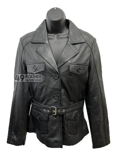 Ladies leather jacket biker - leather,