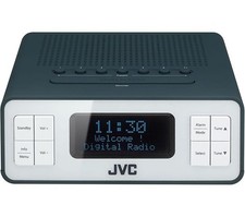 Jvc Ra-D32H Dab+/Fm Lcd Display Alarm Clock Radio - Grey - Good Condition
