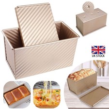 Non-Stick Mold Cake Loaf Tin Toast Bread Cake Mould Bakeware Pan Box Baking+Lid