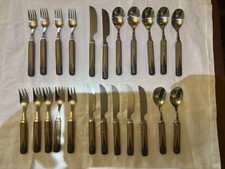 Denby Touchstone Tigers Eye 23 Piece Cutlery Set - Vintage - Retro - 70’s 80’s