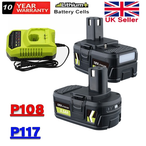 0ah 18v battery p108 one - 5.5, 7.0ah