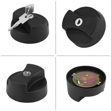 Black Fuel Tank Cap Oil Filler Cap Plastic Metal For Car