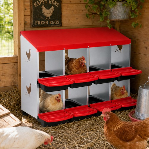Chicken nesting box - nesting, 8-comp