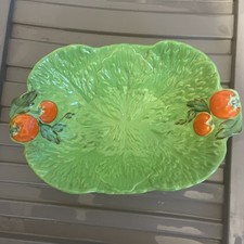 Beswick Green Lettuce Leaf  & Tomato Small Shallow Bowl