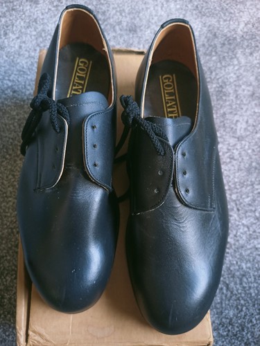Goliath black leather shoes - leather,