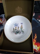A Royal Worcester Bone China Trinket Dish With Floral Design