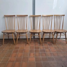 5 Beautiful Mid Century Elm Ercol 608 Chairs Vintage Delivery Or Collection