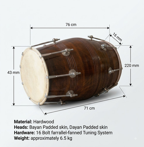 Indian dholak percussion drum - percussion,