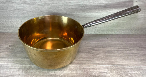 Vintage brass pan with - pan,