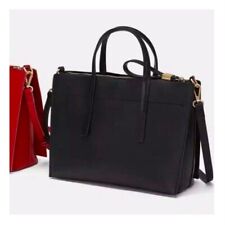 ZARA Black Midi City Bag Zip Handbag Crossbody Detachable Strap Gold Zipped Tote