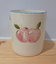 Poole Pottery Dorset Fruit handpainted Spongeware utensil or storage jar.